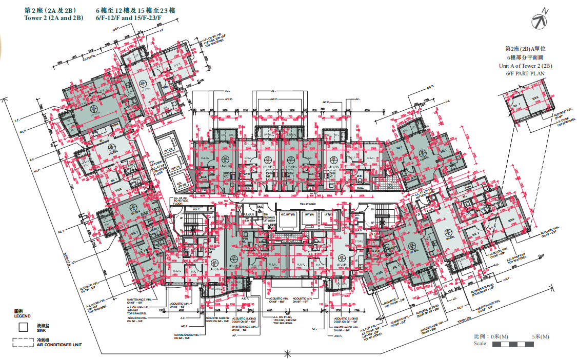 海盈山 標準層平面圖 432個單位布局設計