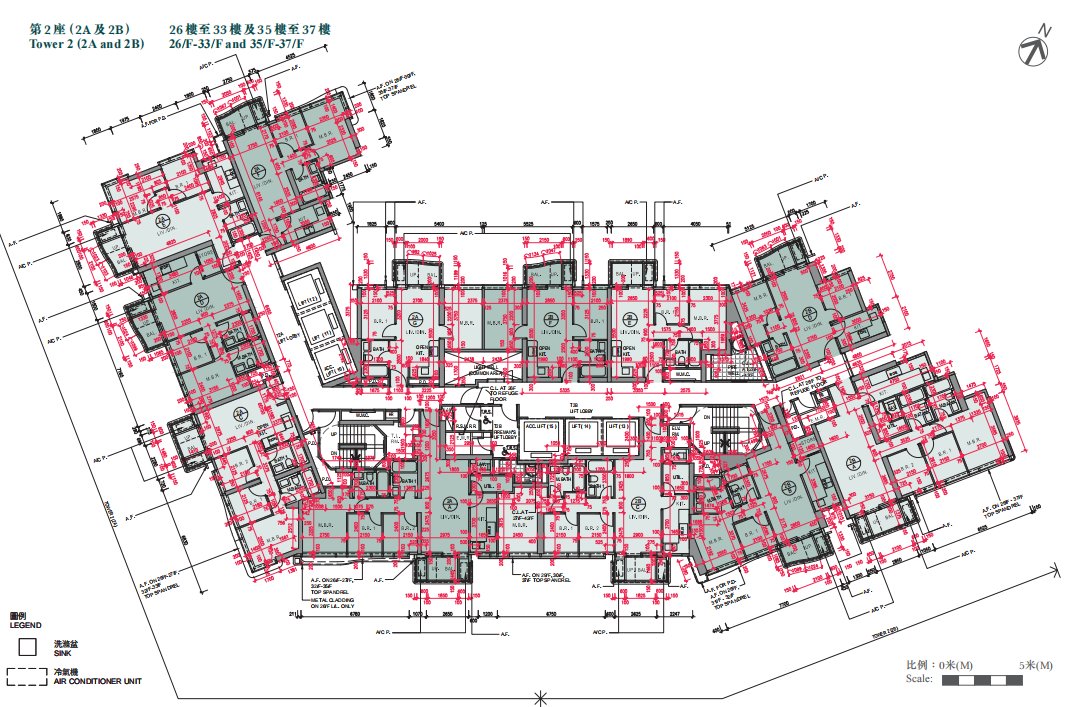 海盈山 平面圖則 實用351-1847呎戶型分布
